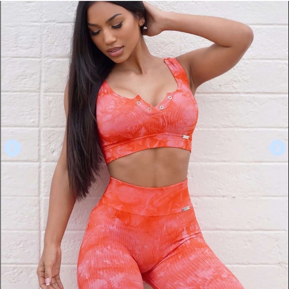 Bombshell Sportswear TYE DYE TOP and legging set- Hawaiian Punch